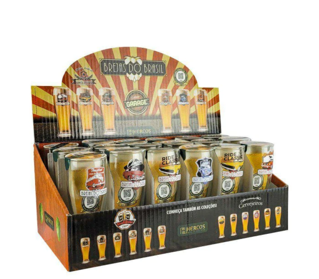 Copo de vidro tulipa cervejeiros garage 220ml hercos