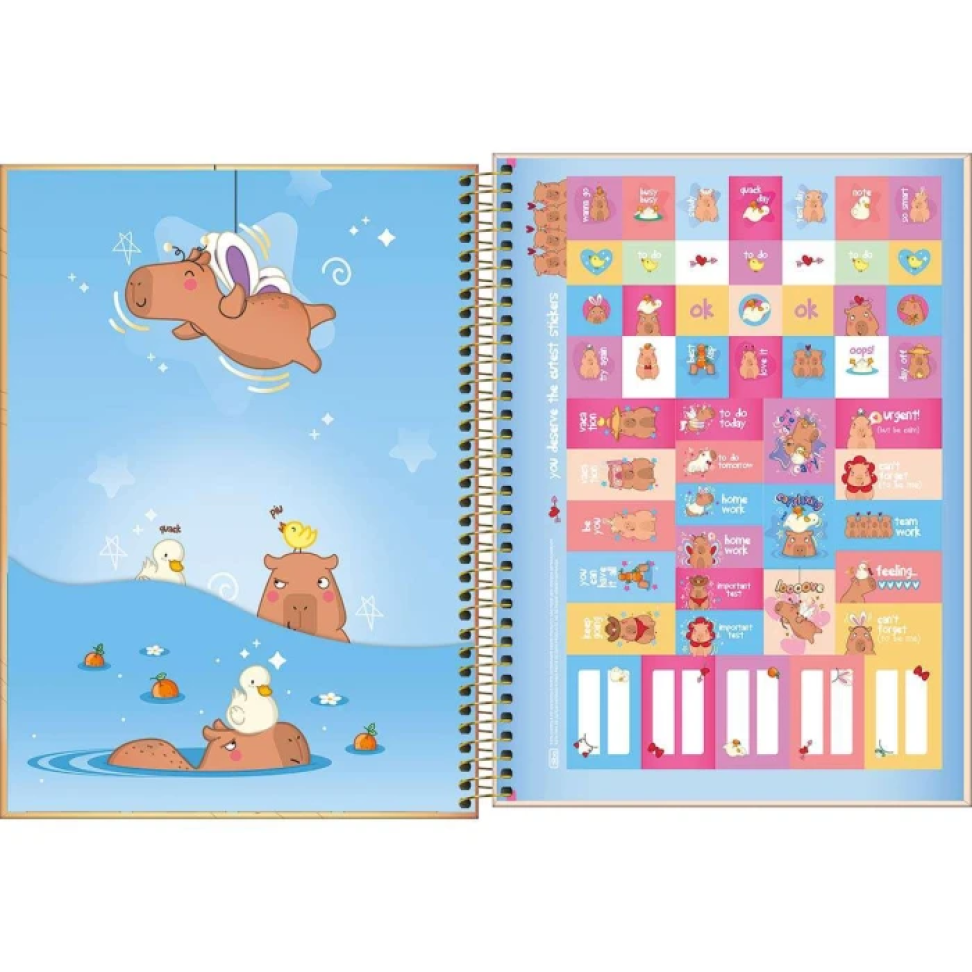 Caderno capa dura 01x1 80 folhas Capivara Club Tilibra - #7