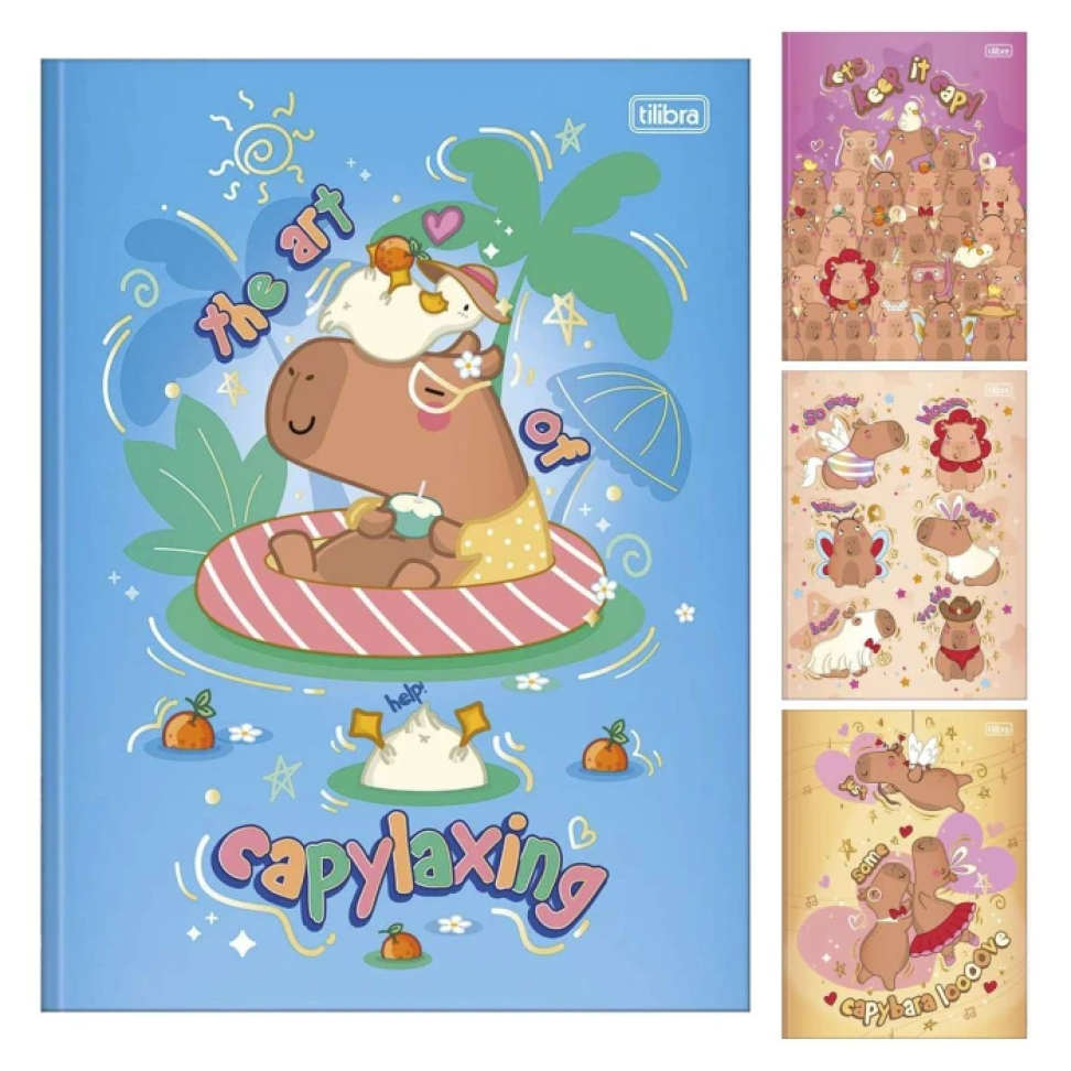 Caderno capa dura brochurão 80 folhas Capivara Club Tilibra - #4