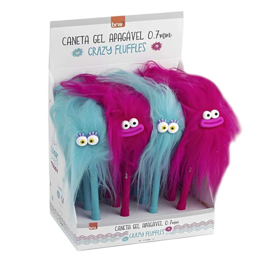 Caneta esferográfica 0,7 gel apagável crazy fluffles - #7