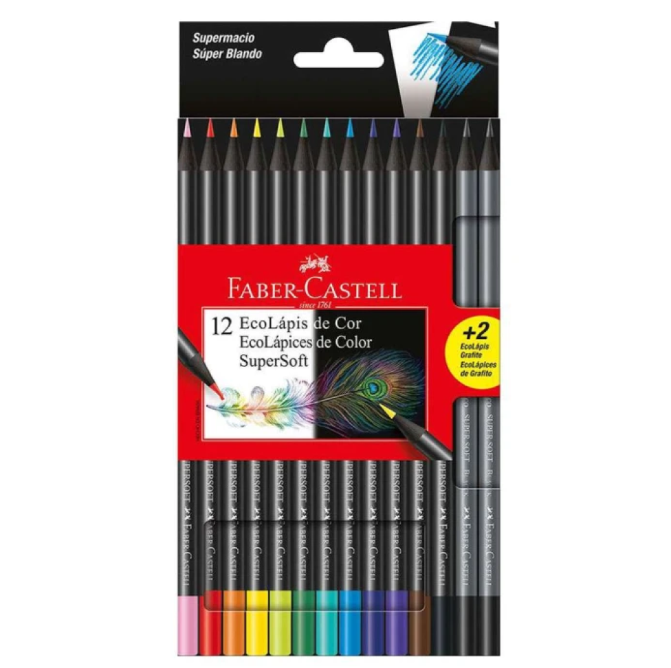 Lápis de cor Faber supersoft diversos