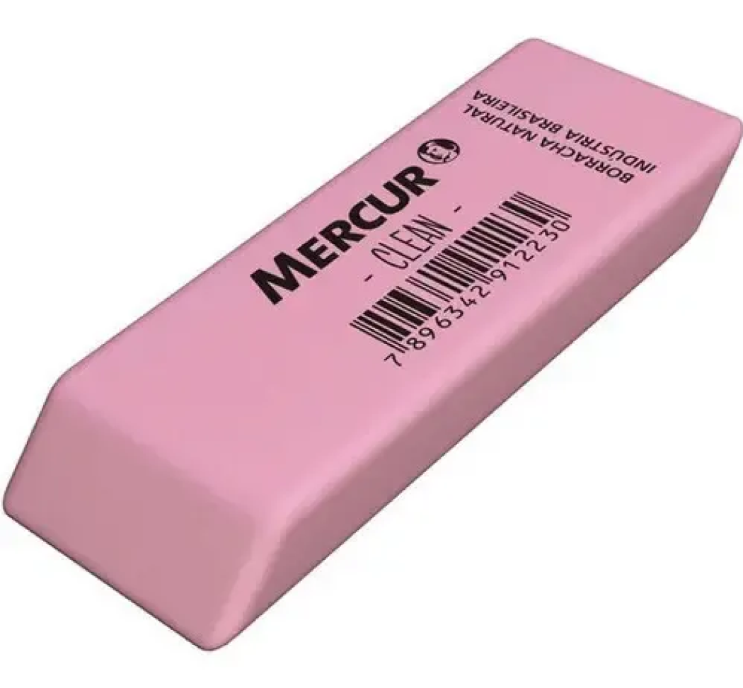 Borracha clean rosa 01 unidade Mercur