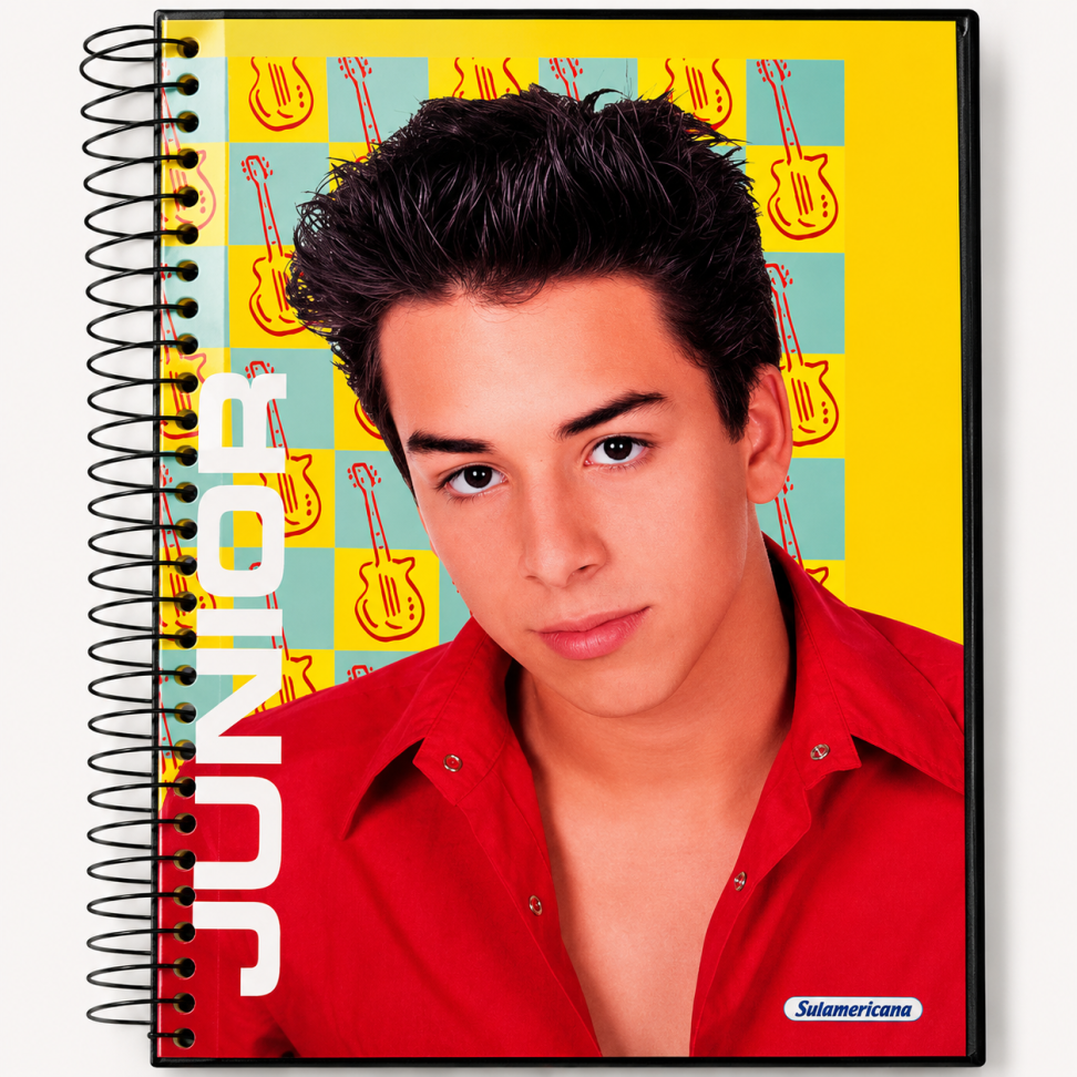 Caderno Sandy e Junior oficial - SULAMERICANA (modelo COM velcro)