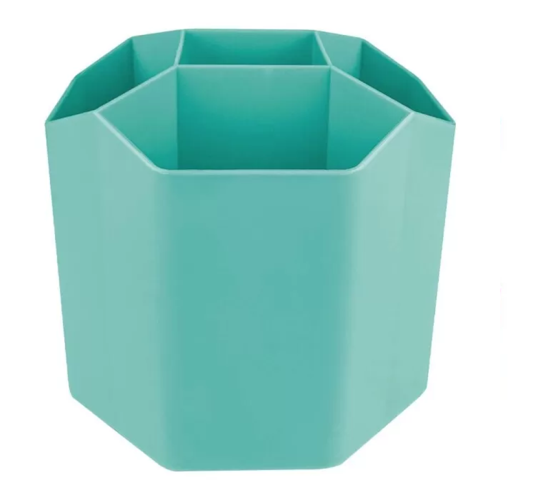Porta Canetas e Objetos com 05 Divisórias Tons Pastéis – Lilás, Verde e Rosa - #3