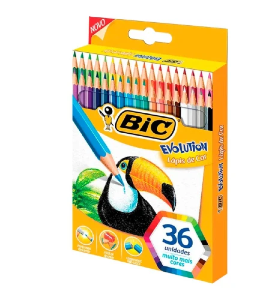 Lápis de Cor BIC 36 Cores – Mais Cores para Soltar a Imaginação!