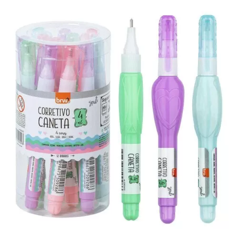 Corretivo em caneta 4ml mini sortidos Brw CRO412