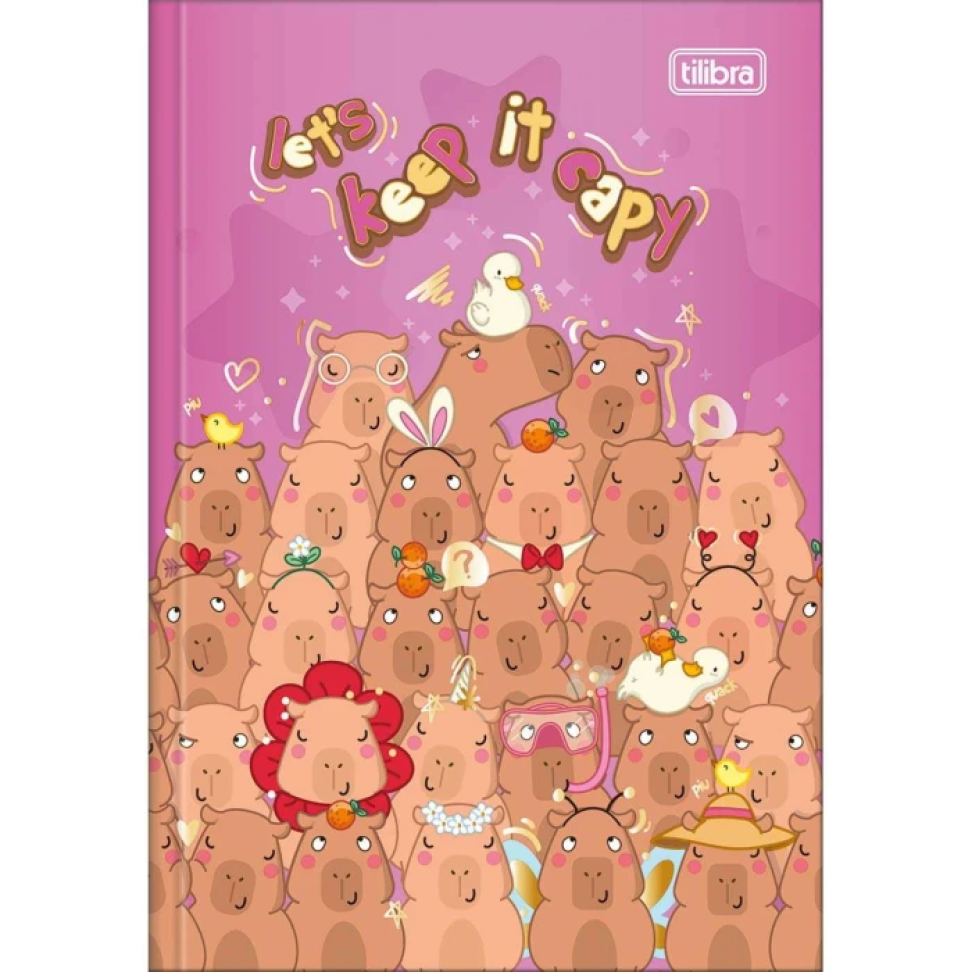 Caderno capa dura brochura pequeno 80 folhas Capivara Club Tilibra - #5