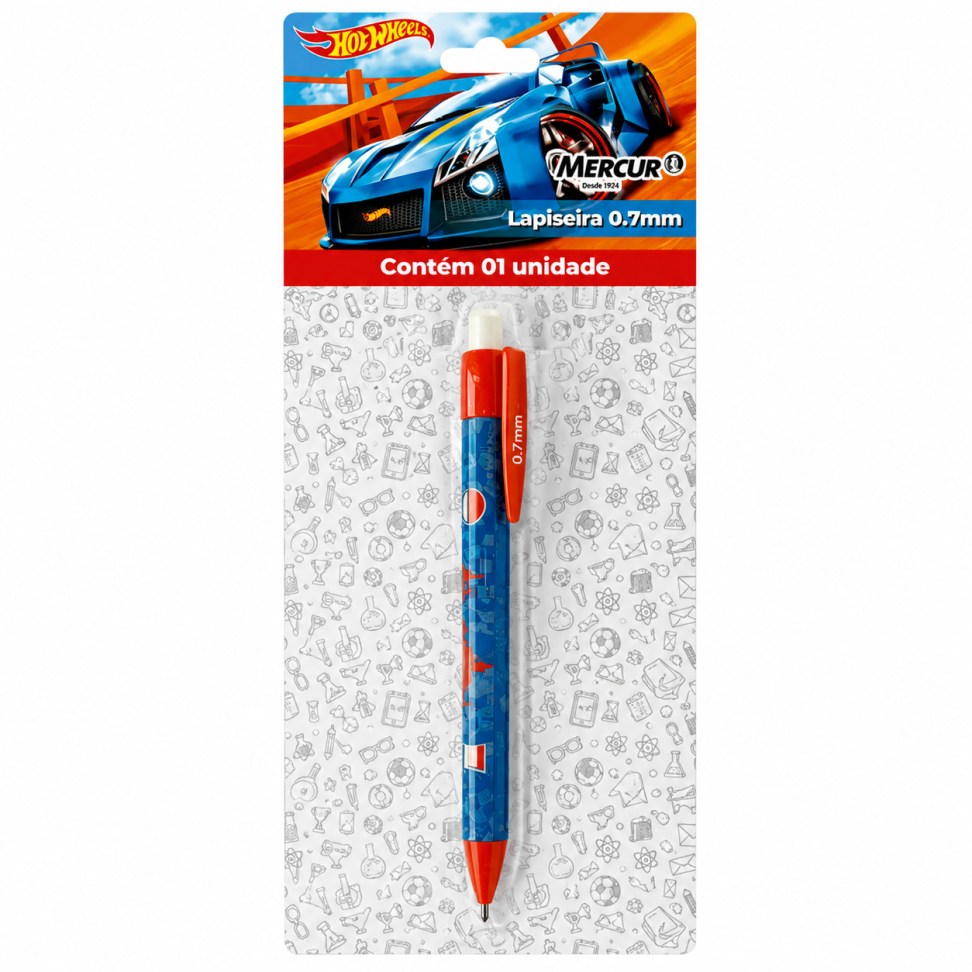 Lapiseira 0,7 mm Hot Wheels – Blister com 1 Unidade | Mercur
