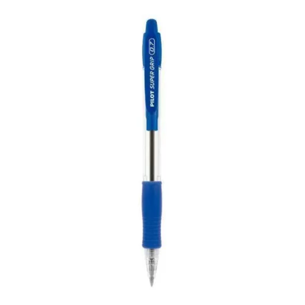 Caneta Esferográfica BPS Grip Retrátil 0.7 ou 1.0 Azul Pilot - #4