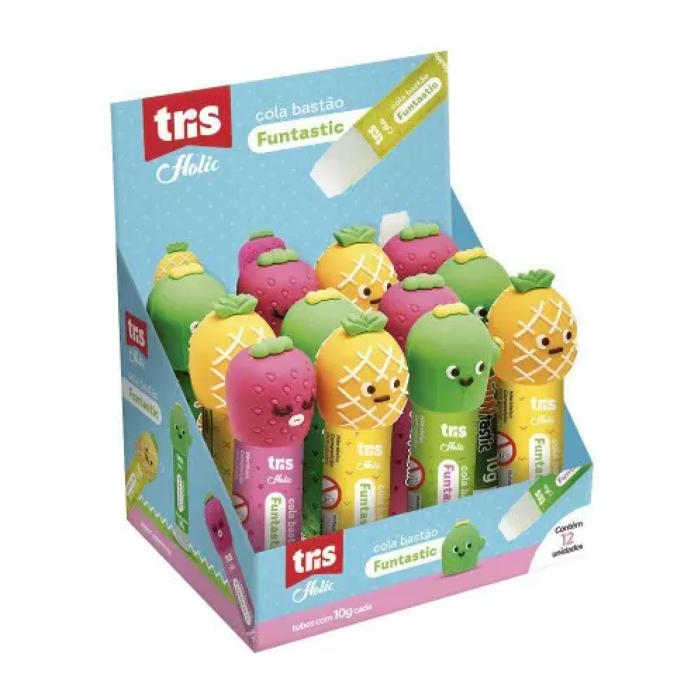Cola em Bastão Holic Funtastic com Tampa Decorada 10g – 1 Unidade | Tris