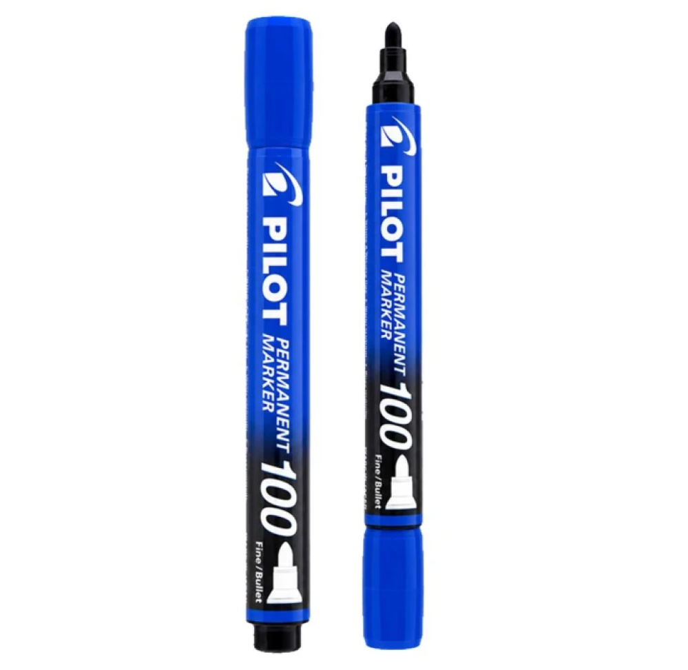 🖊️ Pincel Permanente Industrial Marker SCA-100 – Azul e Preto