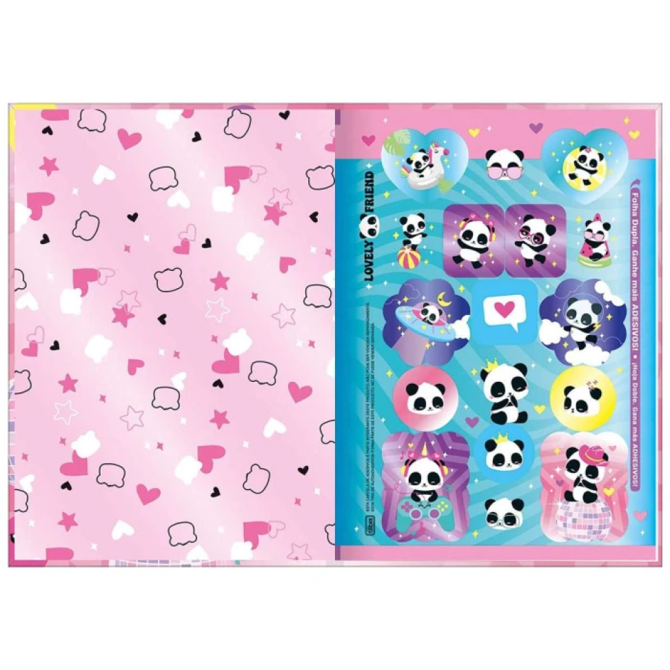 Caderno capa dura brochurão 80 folhas Lovely Friend Tilibra - #6
