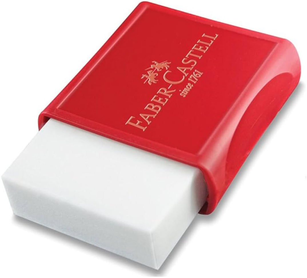 Borracha com capa TK Max branca com 01 unidade Faber Castell