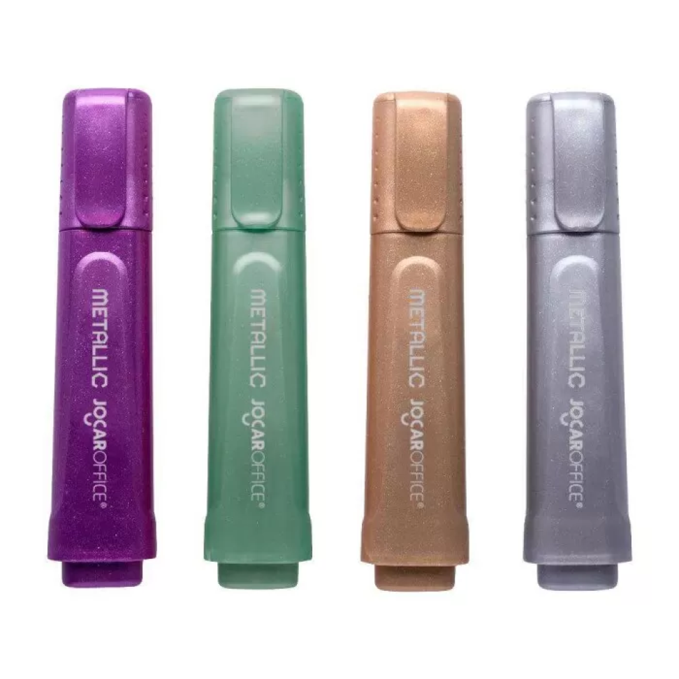 Caneta Marca Texto Jocar Office Metálica – Estojo com 4 Unidades - #3