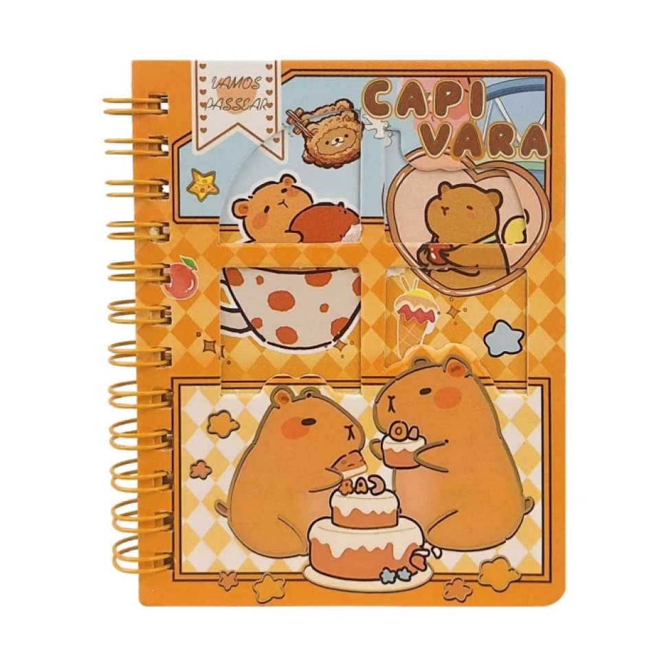 Caderneta capa cartão 8,3x11cm 70fls capivara - #3