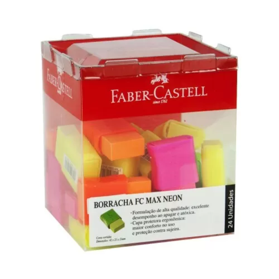 Borracha com capa plástica tk neon 01 unidade Faber Castell - #3