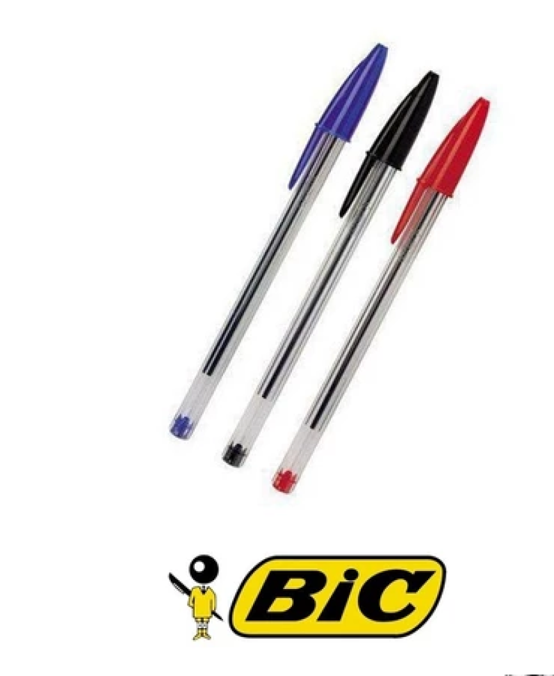 Caneta Esferográfica BIC Cristal 1,0MM AZUL/PRETA/VERMELHA UNID. - #1