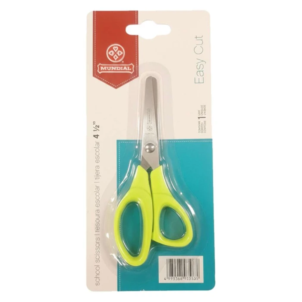 Tesoura Escolar Creative Colorida 11cm Mundial – Azul, Verde e Rosa - #4