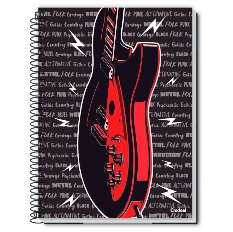 Caderno capa dura 10 matérias 160 folhas masculino My Collection Credeal