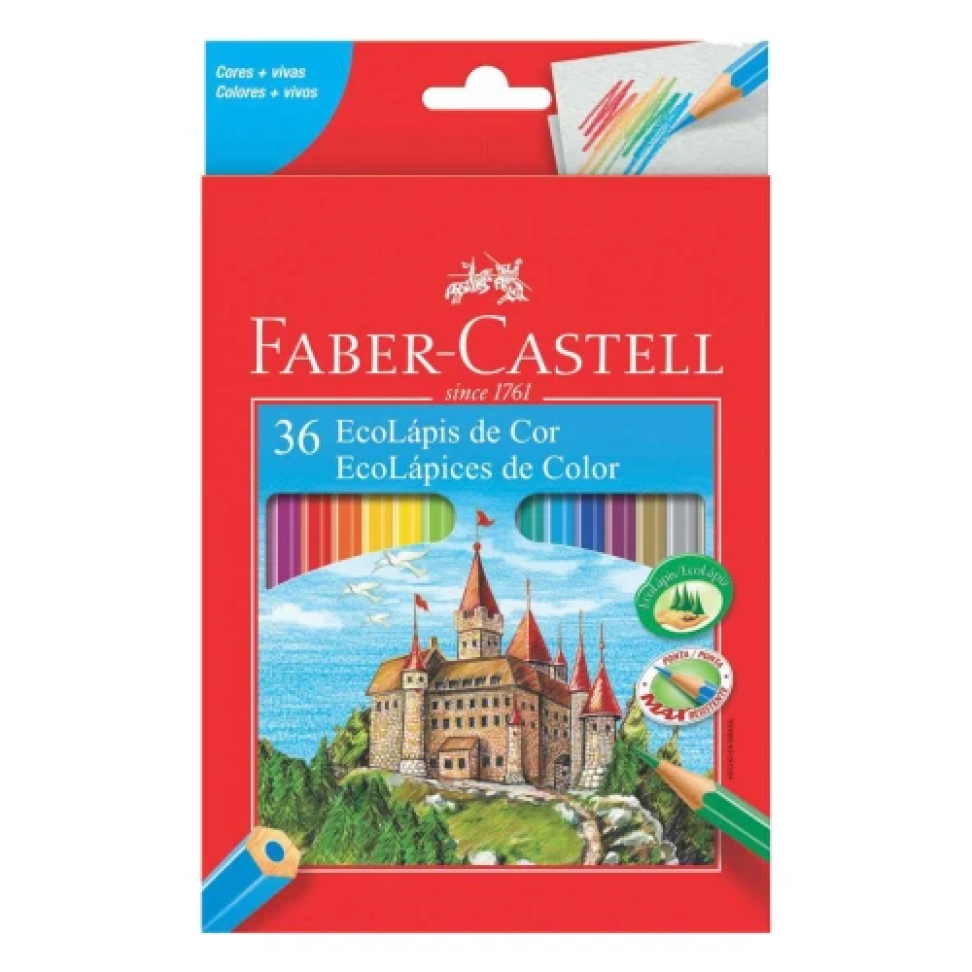 Lápis de cor ecolápis com 36 cores Faber Castell