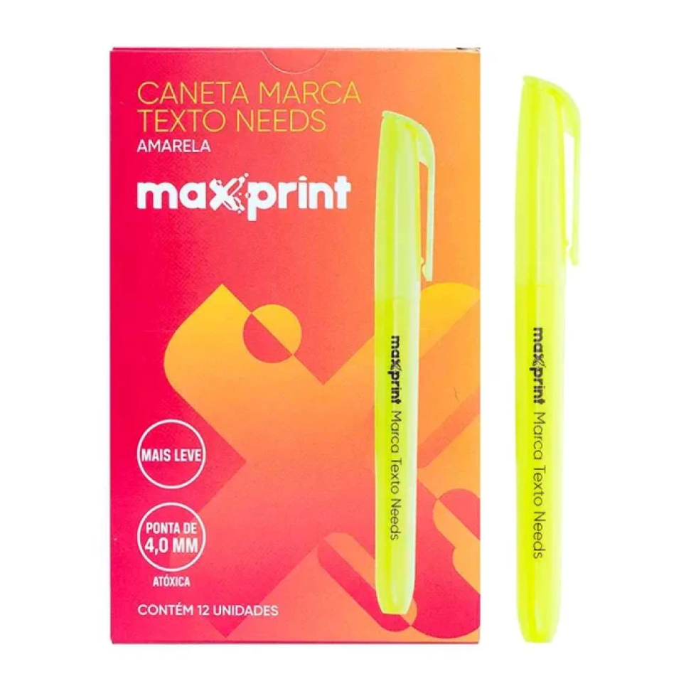 Caneta Marca Texto Needs Amarelo Maxprint - #3