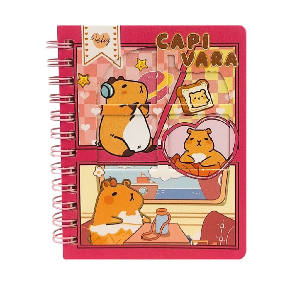 Caderneta capa cartão 8,3x11cm 70fls capivara - #4