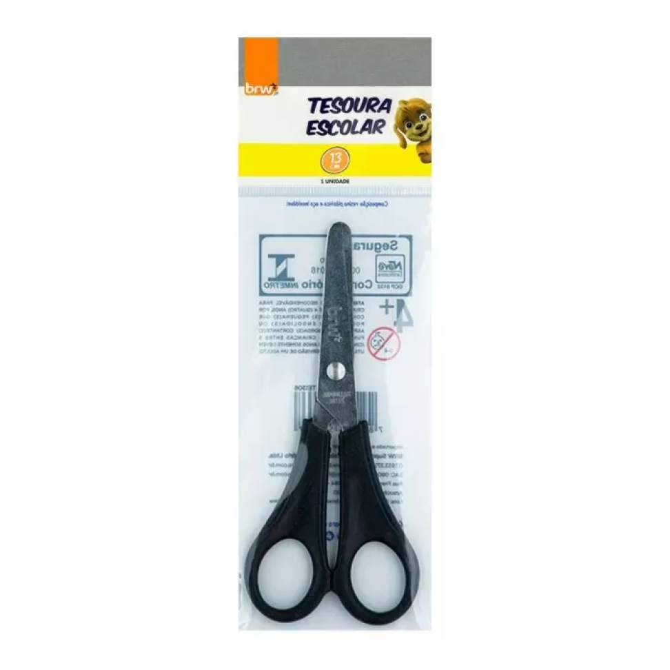 Tesoura escolar sortida 13cm BRW