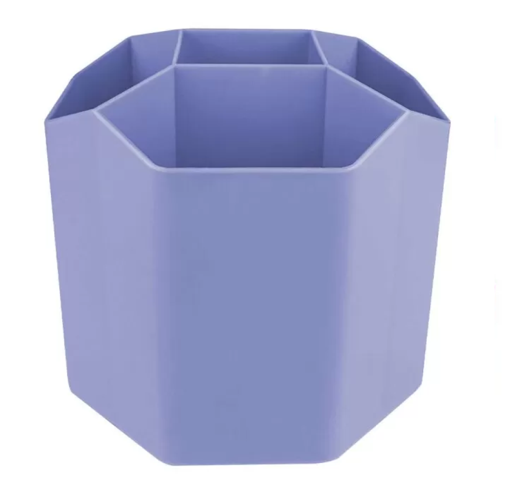 Porta Canetas e Objetos com 05 Divisórias Tons Pastéis – Lilás, Verde e Rosa
