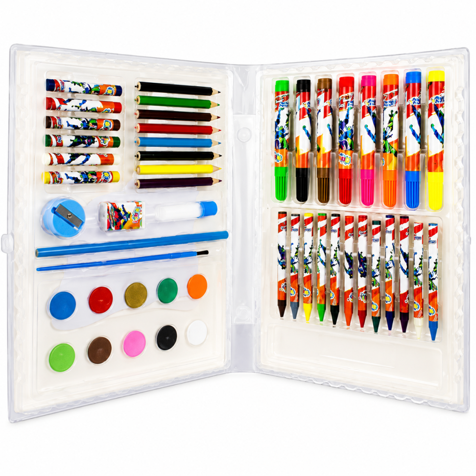 Kit Maleta de pintura 51 peças menino Hero Squad WE3914 Wellmix