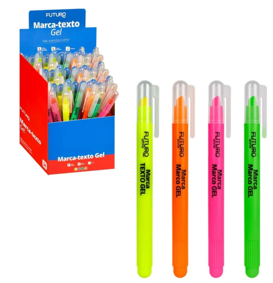 Caneta Marca Texto Gel Office Futuro – Cores Sortidas