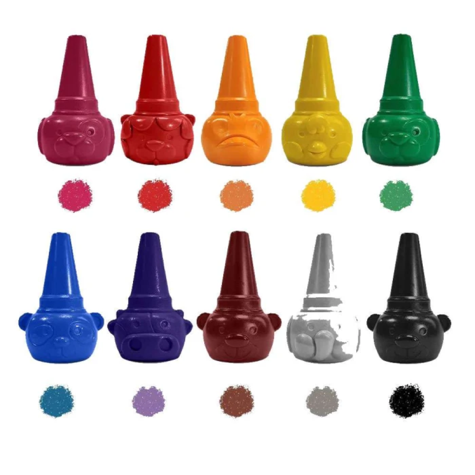 Gizão de cera Leo e Leo de dedo color joy com 10 unidades - #3