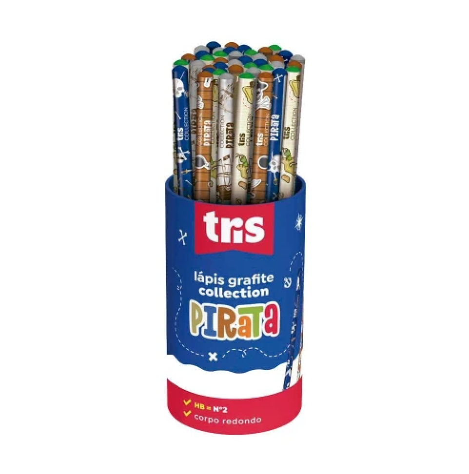 Lápis de Escrever Tris Collection Piratas – 1 Unidade | Tris