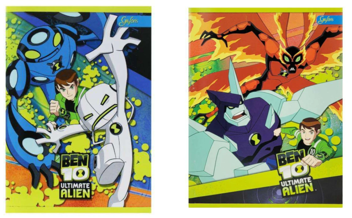 Caderno capa cartão brochurão 96 folhas Ben 10 Tilibra