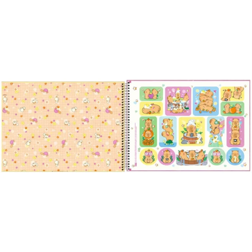 Caderno de desenho Grande capa dura 80 folhas Capivara Club Tilibra - #4