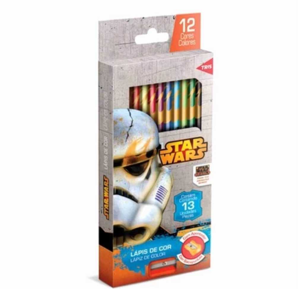 Lápis de Cor 12 Cores + Apontador Star Wars Tris – A Força da Criatividade Está com Você! - #3