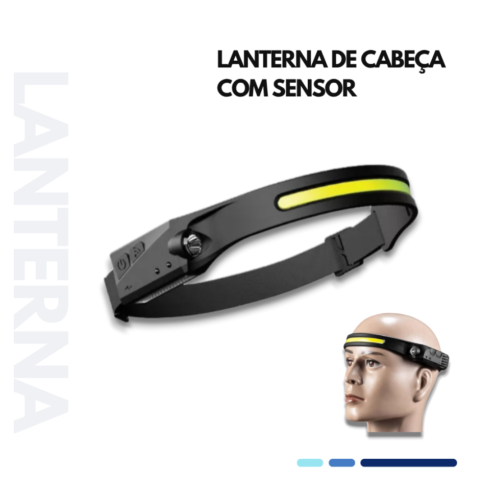 LANTERNA DE CABEÇA COM SENSOR