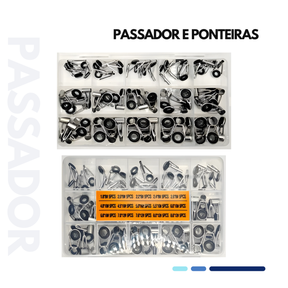 KIT PASSADOR E PONTEIRAS COM 70 PÇS