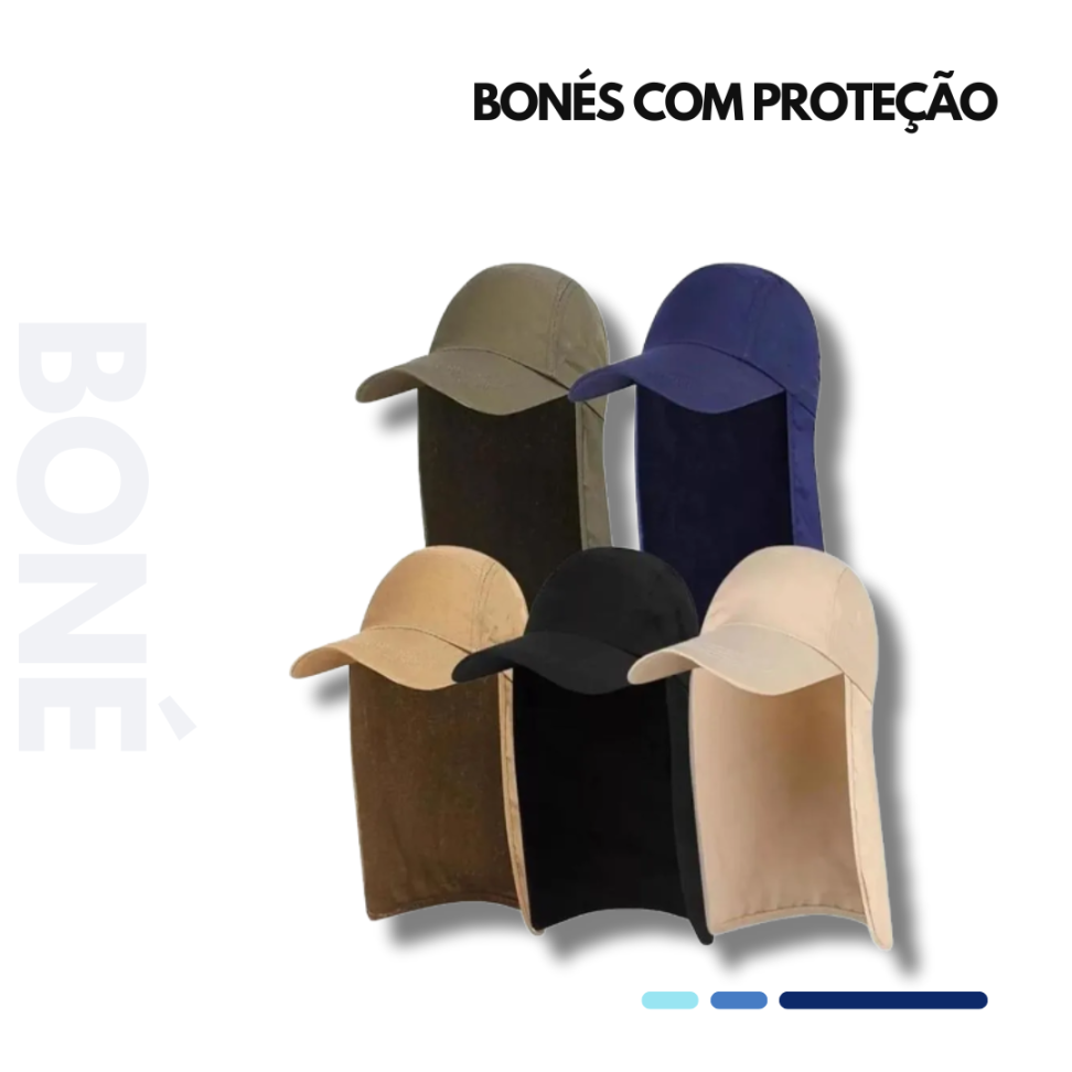 BONÉS COM PROTEÇÃO