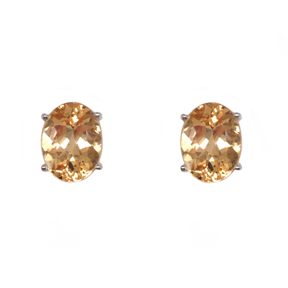 Brinco de topázio Imperial em ouro 18k (PLTTP08W)