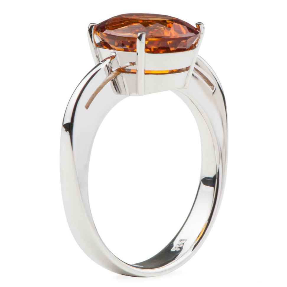 Anel de citrino em ouro 18k (PLTCI13W)