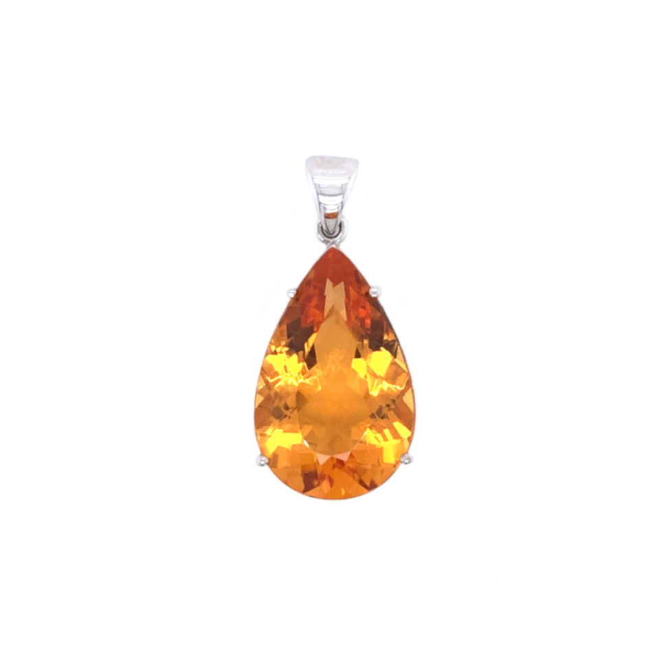 Pingente de citrino em ouro 18k (PLTCI04W)