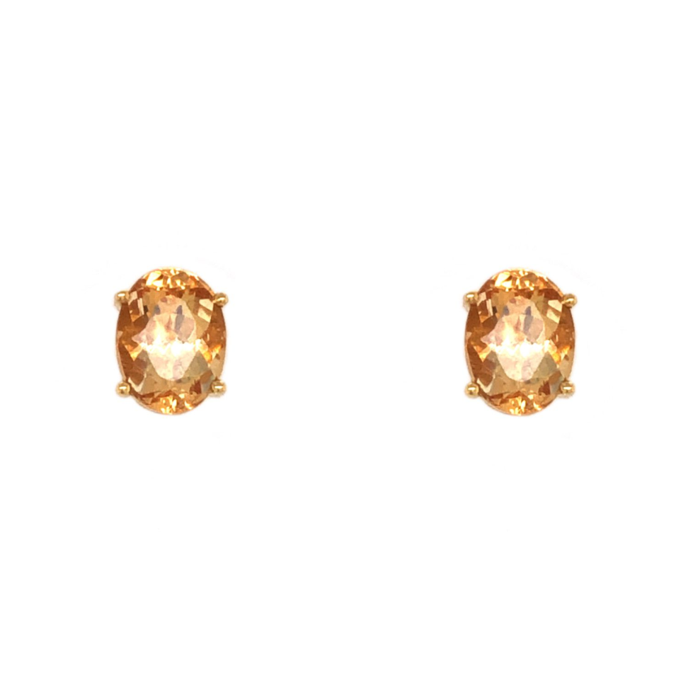Brinco de topázio Imperial em ouro 18k (PLTTP08Y)