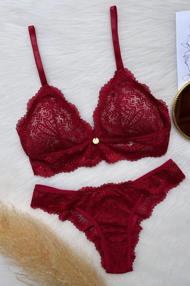 CONJUNTO MICHELE - LINGERIE RENDADA COM BOJO REMOVIVEL - #3