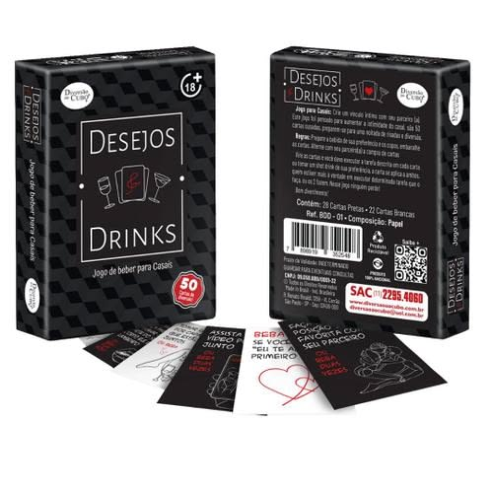 Jogo Desejos Drinks Diversão Ao Cubo