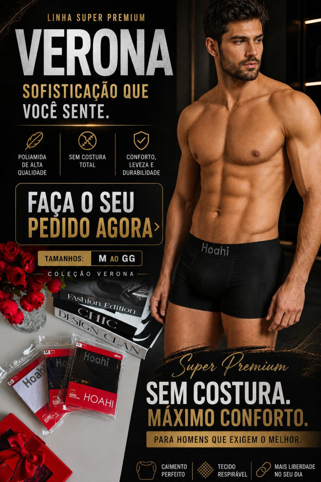Cueca Box Poliamida Premium S/costura