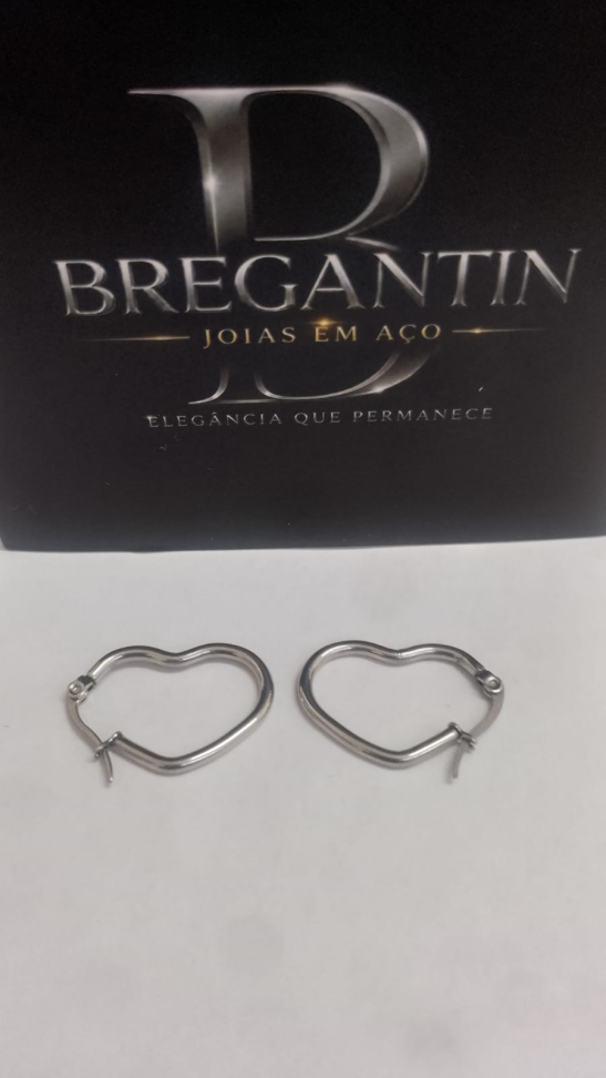 Brinco Argola Coração 30mm