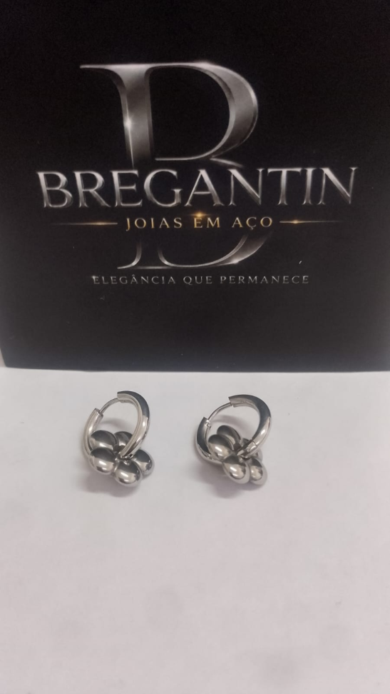 Brinco Argola com Flor
