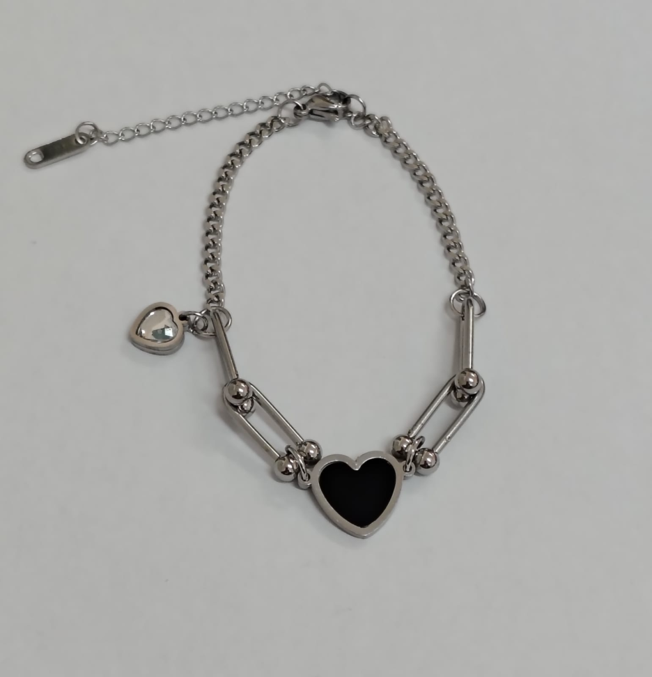 Pulseira Tiffany Coração Ebano