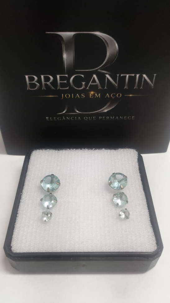 Brinco Trio Ponto de Luz Zirconia
