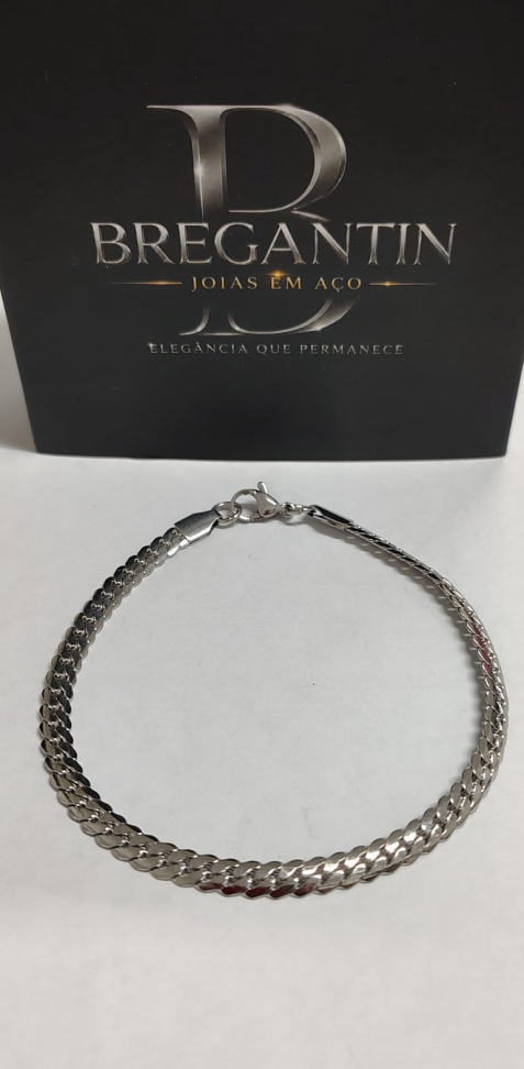 Pulseira Malha Grumet Laminada